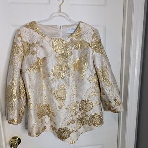 Gold Floral Women's Skirt Set